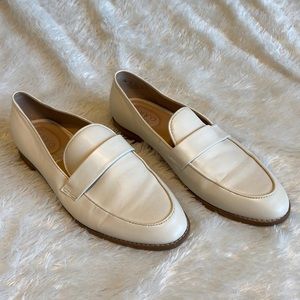 Cream Franco Sarto loafer flats, size 7.5